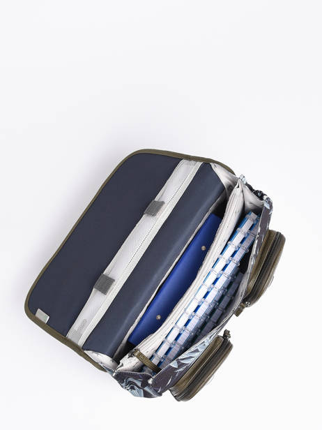 Boekentas 2 Compartimenten Cameleon Grijs vintage urban PBVBCA35 ander zicht 4