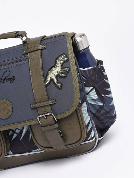 Boekentas 2 Compartimenten Cameleon Grijs vintage urban PBVBCA35 ander zicht 6