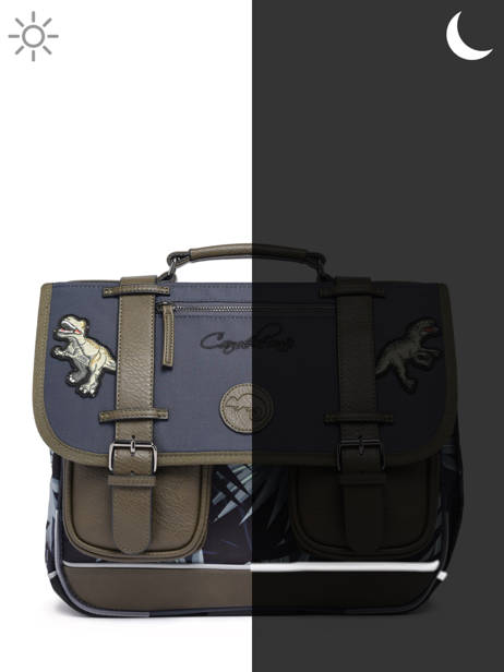 Boekentas 2 Compartimenten Cameleon Grijs vintage urban PBVBCA35 ander zicht 7