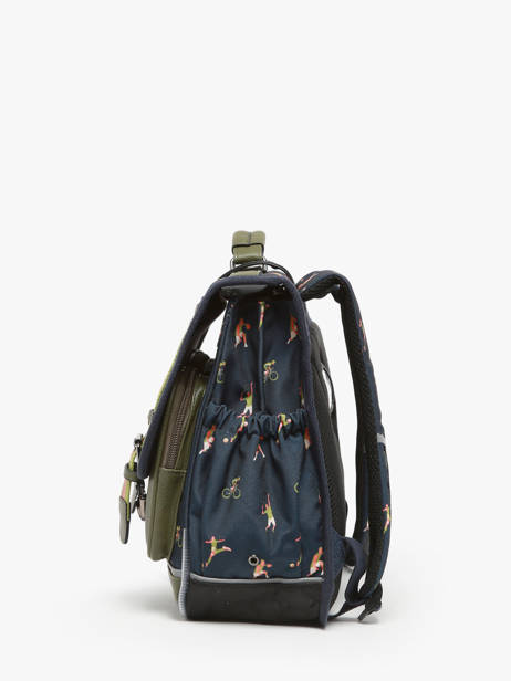 Boekentas 2 Compartimenten Cameleon Groen vintage urban PBVBCA38 ander zicht 2