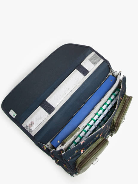 Boekentas 2 Compartimenten Cameleon Groen vintage urban PBVBCA38 ander zicht 3