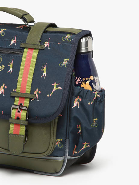 Boekentas 2 Compartimenten Cameleon Groen vintage urban PBVBCA38 ander zicht 5