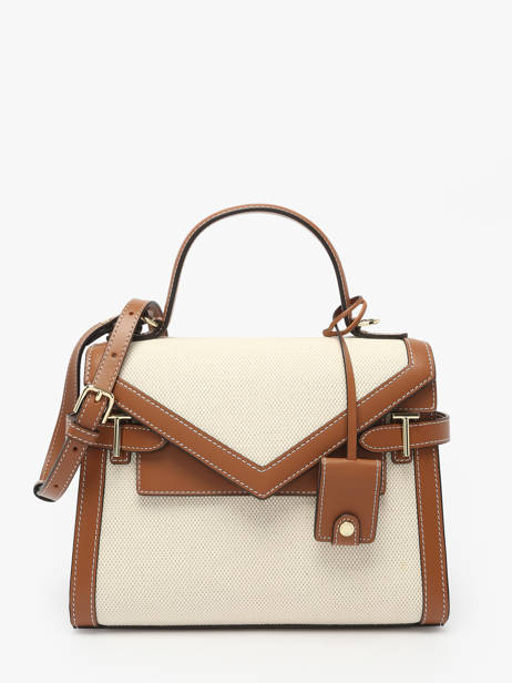 Cross Body Tas Emily Met Leren Afwerkingen Le tanneur Beige emily TEMI1015
