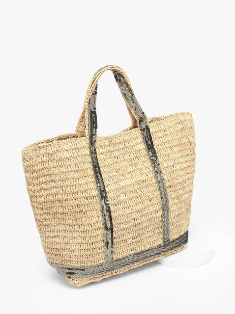 Handtas Cabas Raphia Leder Vanessa bruno Beige cabas raphia 30V40413 ander zicht 2