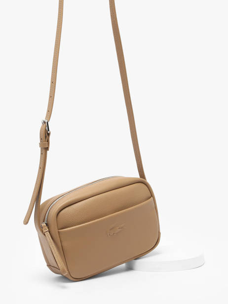 Cross Body Tas City Court Leder Lacoste Beige city court NF4506IE ander zicht 2