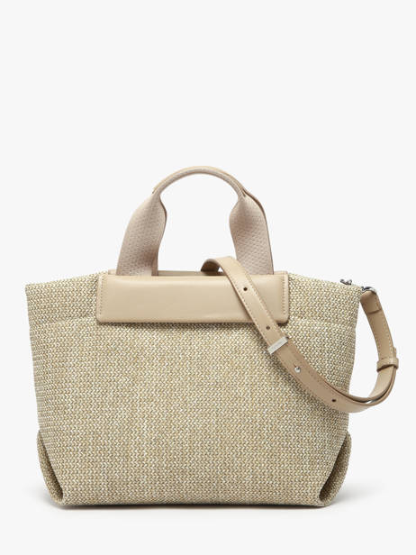 Cross Body Tas Ck Raffia Raphia Calvin klein jeans Beige ck raffia K613026 ander zicht 4