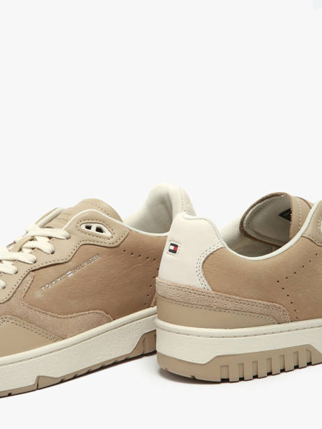 Sneakers Uit Leder Tommy hilfiger Beige men 5417AEG ander zicht 2