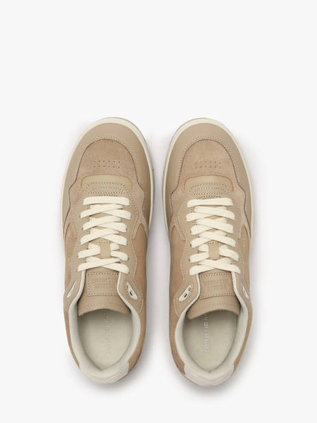 Sneakers Uit Leder Tommy hilfiger Beige men 5417AEG ander zicht 3