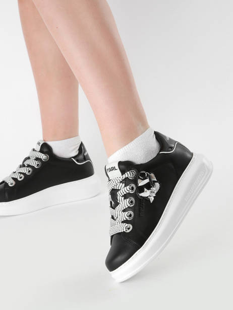 Sneakers Kapri Nft Twin Uit Leder Karl lagerfeld Zwart women KL62576T ander zicht 1
