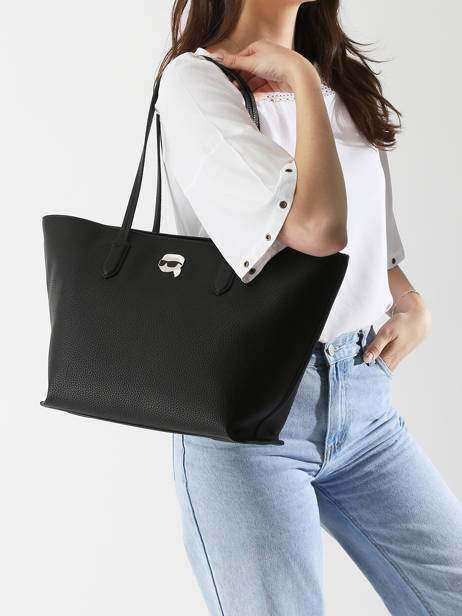 Schoudertas K Ikon Polyurethaan Karl lagerfeld Zwart k ikon A2W30173 ander zicht 1