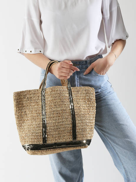 Handtas Cabas Raphia Leder Vanessa bruno Beige cabas raphia 30V40413 ander zicht 1