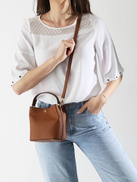 Cross Body Tas Reese Leder Lauren ralph lauren Bruin reese 31977411 ander zicht 1