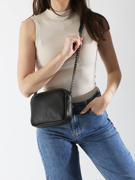 Cross Body Tas Leather Leder Biba Zwart leather BET8L ander zicht 1