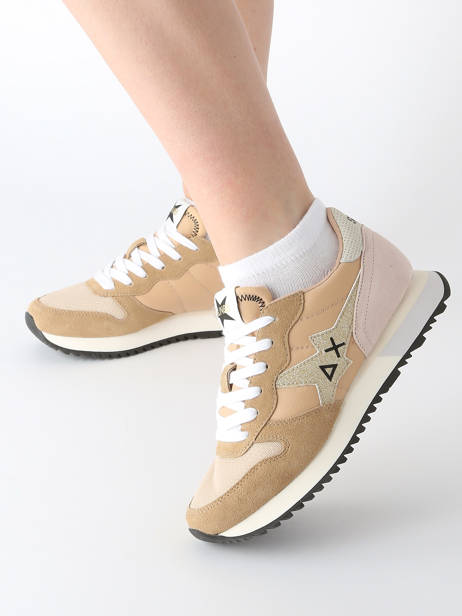 Sneakers Stargirl Glitter Sun68 Beige women Z35212 ander zicht 1