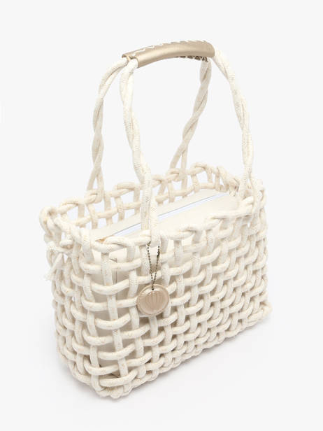 Handtassen Crochet Le voyage en panier Beige crochet PM853 ander zicht 2