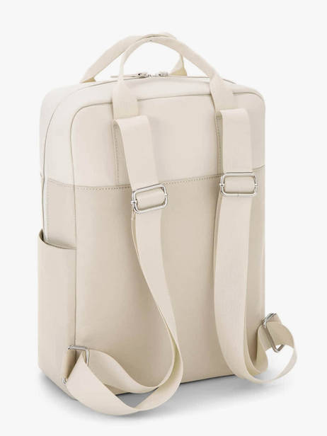 Rugzak 1 Compartiment Kapten and son Beige backpack S ander zicht 4
