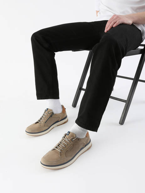 Sneakers Delbuck Uit Leder Fluchos Beige men F2211 ander zicht 1
