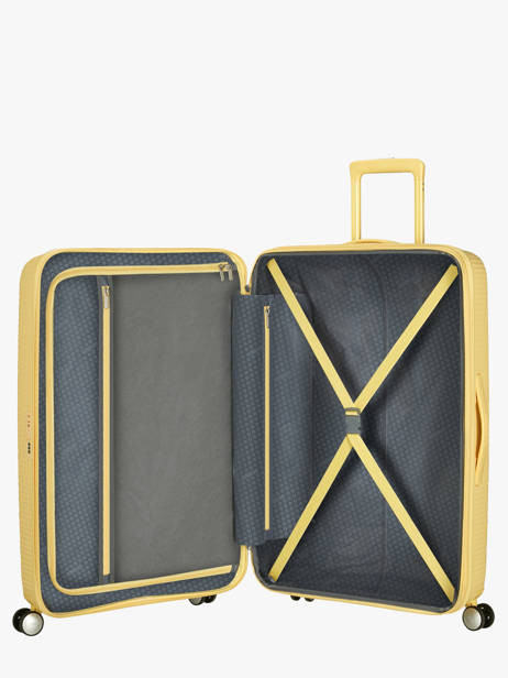Harde Reiskoffer M Soundbox American tourister Geel soundbox 32G003 ander zicht 3