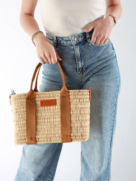 Handtassen Estival Stro Le voyage en panier Beige estival PM779 ander zicht 1