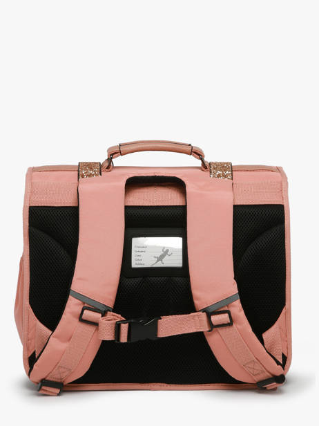 Boekentas Voor Kinderen 2 Compartimenten Cameleon Roze vintage fantasy CA38 ander zicht 4