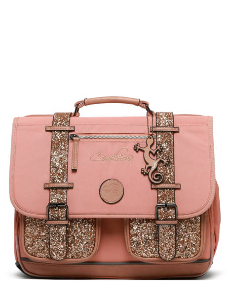 Boekentas Voor Kinderen 2 Compartimenten Cameleon Roze vintage fantasy CA38 ander zicht 6