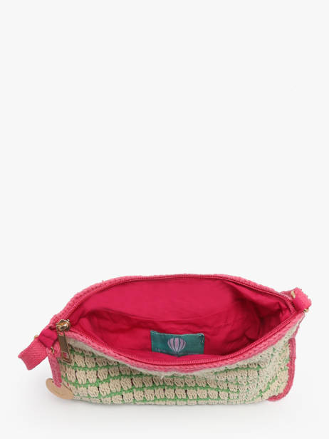 Cross Body Tas Over The Rainbow Katoen Le voyage en panier Groen over the rainbow PM871 ander zicht 2