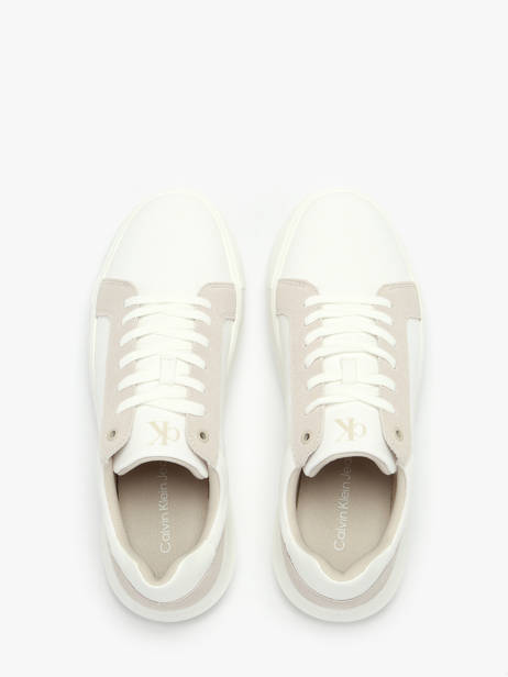 Sneakers Uit Leder Calvin klein jeans Wit men 121902S ander zicht 3