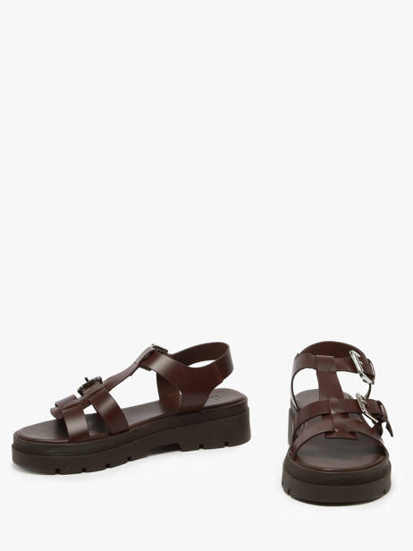 Sandalen Teresa Uit Leder Nuyou Bruin women 37121 ander zicht 2
