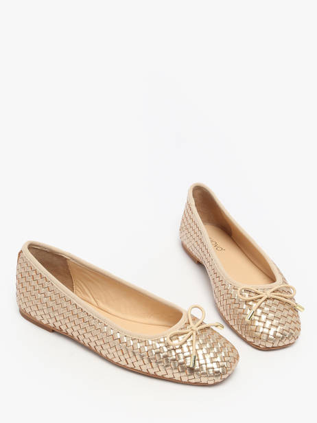 Ballerinas Uit Leder Inuovo Goud women A92002 ander zicht 2