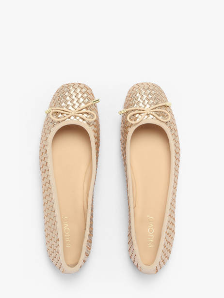 Ballerinas Uit Leder Inuovo Goud women A92002 ander zicht 4