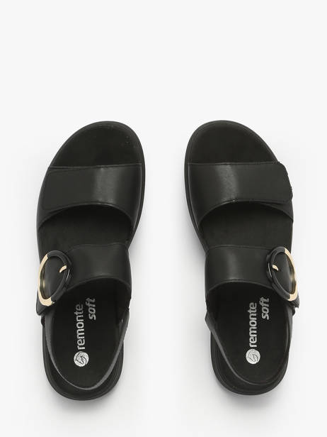 Sandalen Met Platformzool Uit Leder Remonte Zwart women - D2K50-00 ander zicht 3