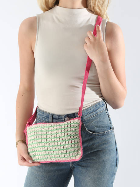 Cross Body Tas Over The Rainbow Katoen Le voyage en panier Groen over the rainbow PM871 ander zicht 1