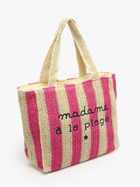 Schoudertas Cabas Gerard pasquier Roze cabas P25032 ander zicht 2