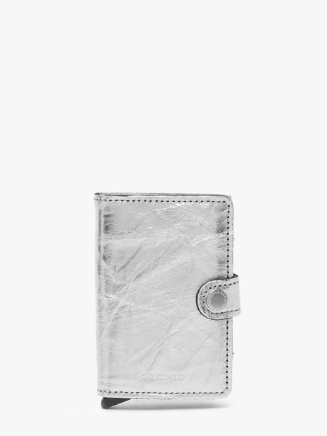 Kaarthouder Mini Wallet Crunch Leder Secrid Zilver crunch MCR