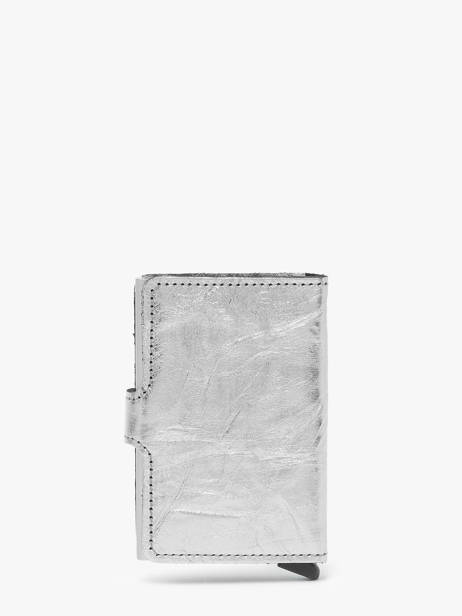Kaarthouder Mini Wallet Crunch Leder Secrid Zilver crunch MCR ander zicht 3