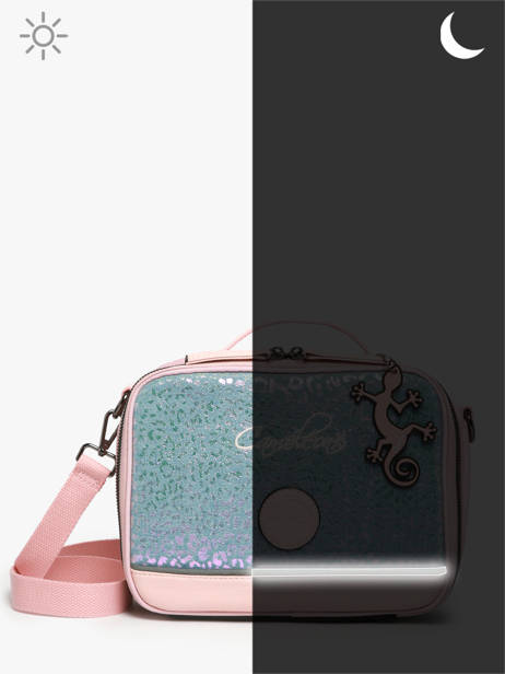 Lunchtas Cameleon Blauw vintage fantasy BL24 ander zicht 5