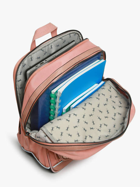 Rugzak 2 Compartimenten Cameleon Roze vintage fantasy SO40 ander zicht 3