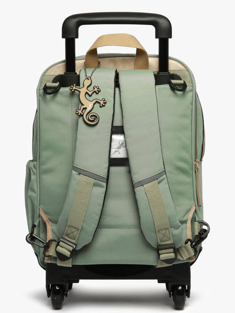 Rugzak Op Wieltjes 2 Compartimenten Cameleon Groen vintage fantasy SR40 ander zicht 4