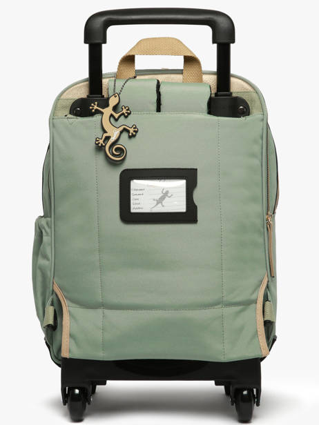 Rugzak Op Wieltjes 2 Compartimenten Cameleon Groen vintage fantasy SR40 ander zicht 5