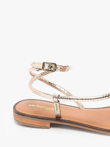 Open Sandalen Hatrio Uit Leder Les tropeziennes Goud women HATRIO ander zicht 2