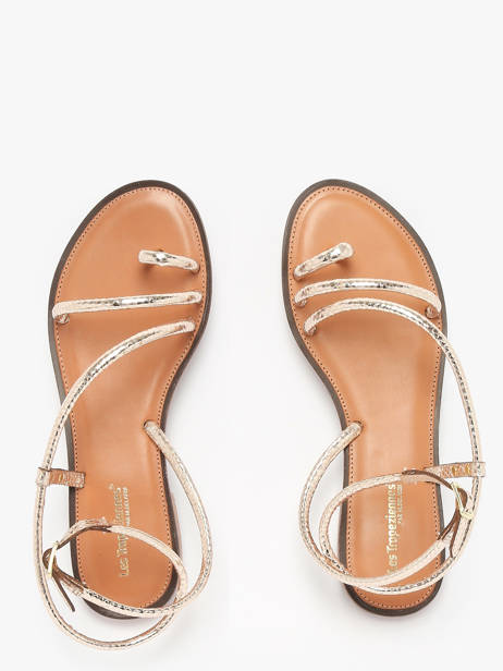 Open Sandalen Hatrio Uit Leder Les tropeziennes Goud women HATRIO ander zicht 3