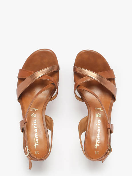 Sandalen Met Hak Uit Leder Tamaris Bruin women 44 ander zicht 3