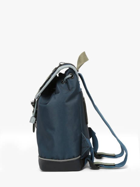 Rugzak 1 Compartiment Cameleon Blauw vintage urban SD25 ander zicht 2