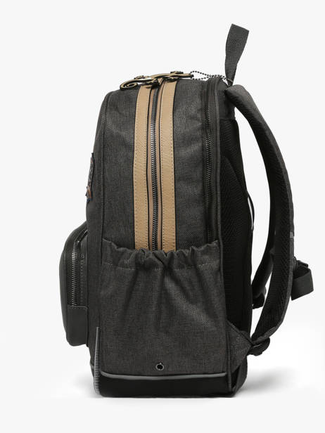 Rugzak 2 Compartimenten Cameleon Grijs vintage urban SO40 ander zicht 2