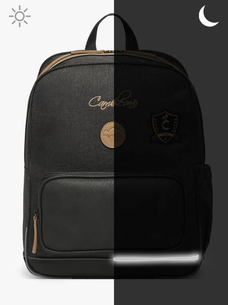 Rugzak 2 Compartimenten Cameleon Grijs vintage urban SO40 ander zicht 8