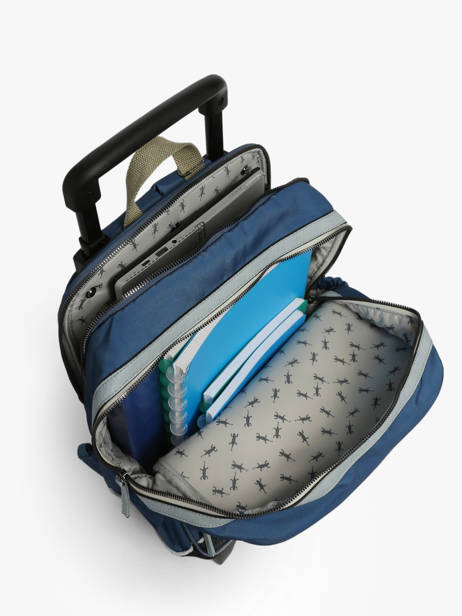 Rugzak Op Wieltjes 2 Compartimenten Cameleon Groen vintage urban SR40 ander zicht 3