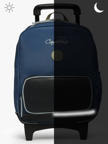 Rugzak Op Wieltjes 2 Compartimenten Cameleon Groen vintage urban SR40 ander zicht 8