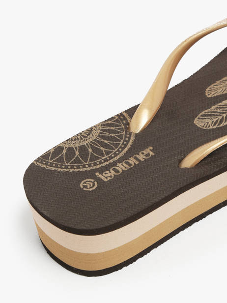 Open Sandalen Met Hak Isotoner Bruin women 94163 ander zicht 2