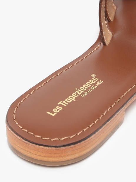 Slippers Damia Uit Leder Les tropeziennes Bruin women DAMIA ander zicht 3