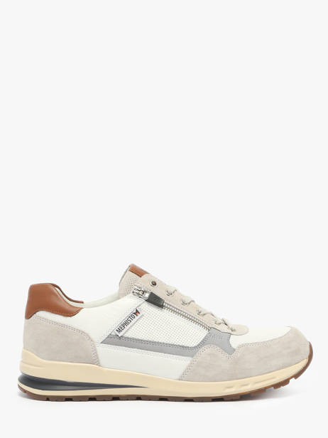 Sneakers Bradley Uit Leder Mephisto Wit men P5147074
